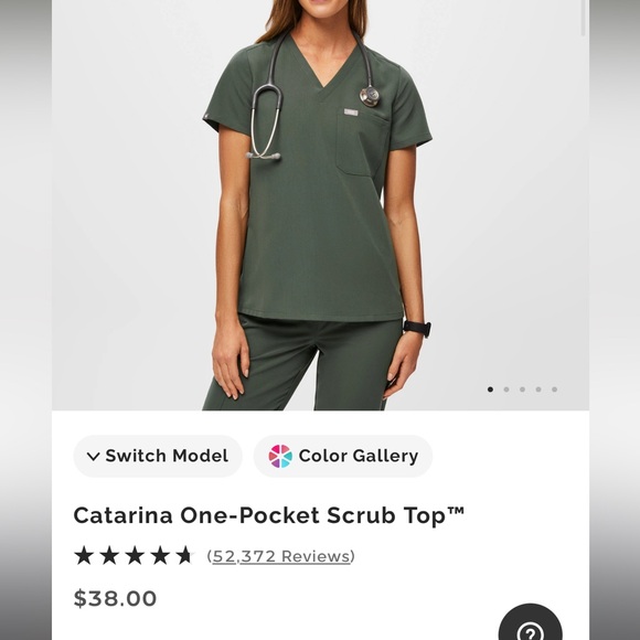 Mint Condition Figs Moss Petite Scrub Set - Picture 2 of 3